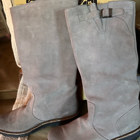 Blackstone Taupe Suede Slip on Boots - Picture 2 of 3